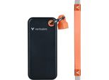 Verbatim Pocket Ssd 1 Tb Usb Tipo-C 3.2 Gen 2 (3.1 Gen 2) Nero, Arancione