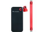 Verbatim Pocket Ssd 1 Tb Usb Tipo-C 3.2 Gen 2 (3.1 Gen 2) Nero, Rosso