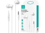 Usams Ep-47 3,5M Bianco/Bianco 1,2M Cuffie Stereo Hsep4702 (Us-Sj594)