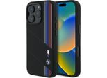 Bmw Bmhmp16X23Scuk Iphone 16 Pro Max 6,9 Czarny/Nero Custodia Rigida In Silicone Taglio Linee Tricolore Magsafe