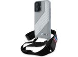Bmw Bmhcp16S23Psccg Iphone 16 6.1 Szary/Grey Hardcase M Edition Carbon Stripe & Strap