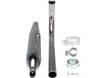 Set Di Scarico: Silenziatore (Sigaro/Corto) + Collettore Incl. Fascette 28Mm Cromo Per Simson KR50 SR1 SR2 SR2E Spatz