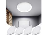 4X 230V Led Faretto Da Incasso Faretto 22,5Cm 18W Ultra-Sottile Spot Soffitto, Piatto Led Soffitto Faretto Da Incasso Faretto Bianco Freddo Luci Da Incasso