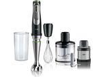 Braun | MQ9138XI Multiquick 9 | 1200 W | Frullatore Manuale | Numero Di Velocità 3 | Tritatutto | Tritaghiaccio | Nero/Acciaio Inox