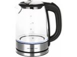 Emerio Wk-119988 Bollitore In Vetro 1,7L 2200W Acciaio Inox/Nero