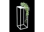 Dandibo Sgabello Per Fiori In Metallo Bianco Angolare 60 Cm Tavolino Portafiori 96482 M Colonna Portafiori Moderna Sgabello Portapiante