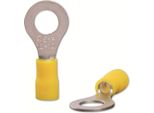 Quadrios 22C459 Capocorda Ad Anello Sezione (Max.)=6,0 Mm² Foro-Ø=8,5 Mm Parzialmente Isolato Giallo 1 Set (22C459)