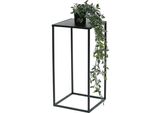 Dandibo Sgabello Per Fiori In Metallo Nero Quadrato Da 50 Cm Tavolino Portafiori 96312 S Colonna Portafiori Moderna Sgabello Per Piante
