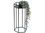 Dandibo Sgabello Per Fiori In Metallo Nero Esagonale 60 Cm Colonna Portafiori 96453 M Sgabello Per Piante Moderno
