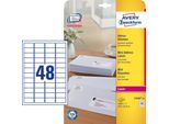 Avery Zweckform L7636 - Etichette Adesive - 21,2 X 45,7 Mm - 1200 Etichette (25 Fogli X 48) (L7636-25)