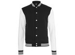 Urban Classics - Giacca College 2-TONE Nero / Bianco - Xs