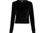 Urban Classics Donna - Maglione Corto Velvet Schwarz - S