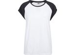 Urban Classics Donna - Raglan Top A Contrasto Weiß - Xl