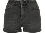 Urban Classics Donna - Pantaloncini In Denim A 5 Tasche Schwarz - W28