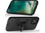 Anello Armatura Custodia Ibrida Corazzata + Supporto Magnetico Samsung Galaxy A42 5G Nero