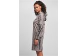 DáMské šAty Urban Classics Ladies Oversized Tie Dye Hoody Dress Nero/Asfalto - Xs