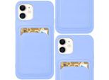 Custodia In Silicone Con Tasca Per Carte Per Samsung Galaxy A22 4G Viola
