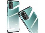 Clear Color Case Custodia In Gel Con Cornice Metallica Xiaomi Redmi Note 10 5G / Poco M3 Pro Nero