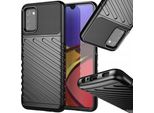 Thunder Case Custodia Blindata Flessibile Per Samsung Galaxy A03S Nero