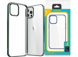 Joyroom Nuova Serie Bella Custodia Trasparente Ultra Sottile Con Cornice Metallica Per Iphone Pro Max 12 Nero (Jr-Bp796)