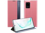 Nuova Custodia Sleep Flap Cover Con Funzione Stand Samsung Galaxy A72 4G Rosa