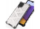 Custodia Blindata A Nido D'ape Con Cornice In Gel Samsung Galaxy A22 4G Trasparente