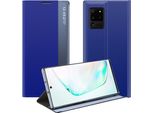 Nuova Custodia Sleep Flap Cover Con Funzione Stand Samsung Galaxy A72 4G Blu