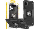 Wozinsky Ring Armor Custodia Ibrida Blindata + Supporto Magnetico Samsung Galaxy A22 4G Nero