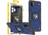 Wozinsky Anello Armatura Custodia Ibrida Blindata + Supporto Magnetico Samsung Galaxy A22 4G Blu