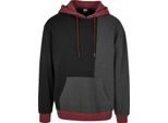 Urban Classics - Felpa Con Cappuccio Oversize A Blocchi Di Colore Nero - S