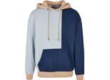 Urban Classics - Felpa Con Cappuccio Oversize A Blocchi Di Colore Blau - M