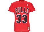 PáNské TričKo Mitchell & Ness Nba Name&Number Tee Chicago Bulls Scottie Pippen Rosso - S