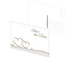 Pricaro Save The Date "Cuori Curvi"", Oro, 25 Pezzi"