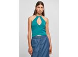 Urban Classics Donna Top Corto Avvolto Sul Collo Verde Acqua - 3XL
