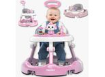 Girello Twinky® In Rosa| Girello Con Set Di Gioco E Accessori Per Un Apprendimento Sicuro E Giocoso | Incluso Zerbino E Maniglia Di Presa