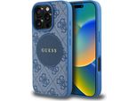 Etui Guess 4G Circle Classic Logo Magsafe Do Iphone 16 Pro Niebieski