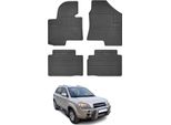 2010-2015 Hyundai Ix35 Tappetini In Gomma Nera 4 Pezzi