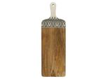 Tagliere Di Legno - 58 Cm - Tagliere In Legno Di Mango Con Manico E Design Boho - Elegante Accessorio Da Cucina - Marrone