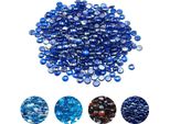 Vetro Per Caminetto 9 Kg - Rocce Di Vetro Per Caminetto 19 Mm - Vetro Per Caminetto - Blocchi Di Vetro In Blu Cobalto
