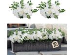 Fiori Artificiali 450 Mm - Palline Di Fiori Per Decorazioni Nuziali - Centrotavola Di Rose Bianche
