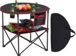 Tavolo Pieghevole Portatile - Tavolo Da Picnic Nero Da 72 Cm - Tavolo Da Buffet In Tessuto Oxford - Tavoli Portatili Per Eventi All'aperto