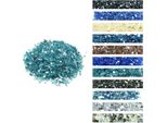 Vetro Da Fuoco 9Kg - Pietre Di Vetro 12,7Mm - Vetro Per Caminetto - Pietre Decorative Blu Acqua - Pietre Di Vetro Per La Decorazione Del Caminetto