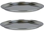2 Piatti Da Frutti Di Mare In Acciaio Inox Ø 36 Cm