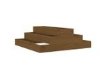 Vidaxl Fioriera Marrone Miele 80X80X27 Cm In Legno Di Pino Massiccio