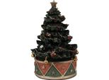Albero Di Natale Clayre & Eef Music Box Ø 12X18 Cm Verde Rosso Plastica