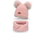 Pamami Set Invernale Per Bambini Silasp Rosa Taglia Unica