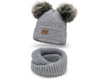 Pamami Set Invernale Per Bambini Gideonr Grigio Chiaro Taglia Unica