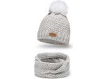Pamami Set Invernale Per Bambini Ooro Grigio Chiaro Taglia Unica