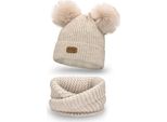 Pamami Set Invernale Per Bambini Stephenpo Beige Taglia Unica