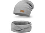 Pamami Set Invernale Per Bambini Ena Grigio Chiaro Taglia Unica